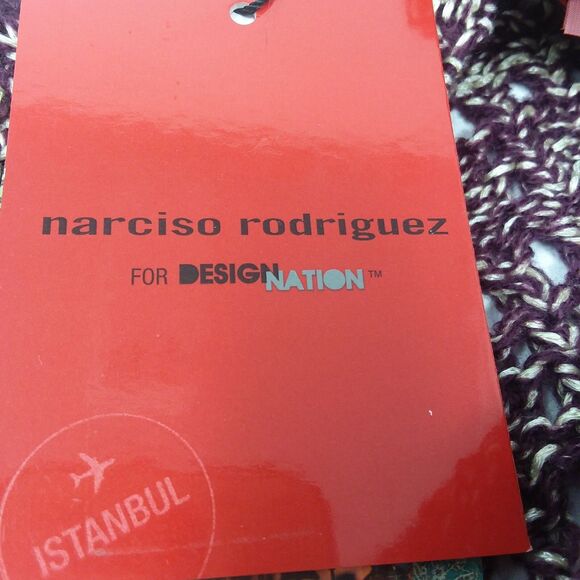 Narciso Rodriguez for Design Nation Womens L Marled Purple Beige Sweater $64 NEW - Picture 4 of 8